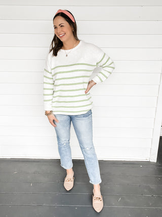 Sophie Lightweight Striped Sweater | SIsterhood Style Boutique