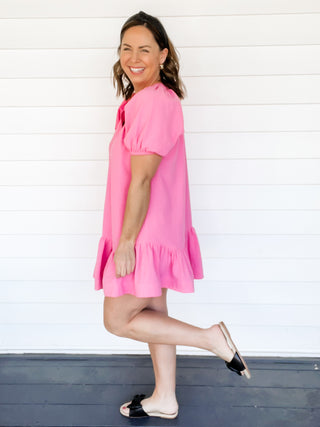 Padma Button Front Pink Dress | Sisterhood Style Boutique