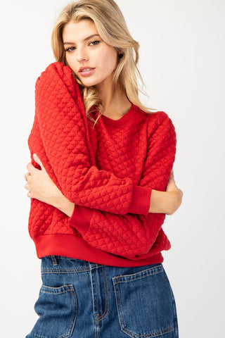 Taylor Textured Puff Sleeve Top