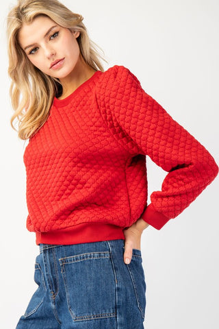 Taylor Textured Puff Sleeve Top