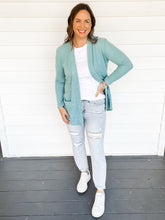 Load image into Gallery viewer, Cara Soft Rib Knit Fuchsia Teal Cardigan | Sisterhood Style Boutique