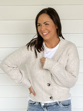 Load image into Gallery viewer, Taylor Sand Beige Button Front Cardigan Sweater | Sisterhood Style Boutique