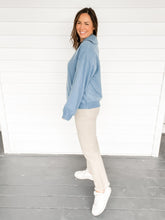 Load image into Gallery viewer, Brittany Blue Half Zip Pullover | Sisterhood Style Boutique