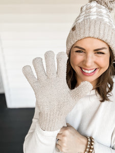 Dreamy Soft Lux Beige Gloves | Sisterhood Style Boutique
