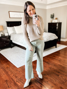 Teagan Textured Taupe Soft Sweater | Sisterhood Style Boutique