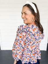 Load image into Gallery viewer, Violet V-Neck Floral Top | Sisterhood Style Boutique