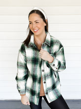 Load image into Gallery viewer, Shannon Hunter Green Plaid Shacket | Sisterhood Style Boutique