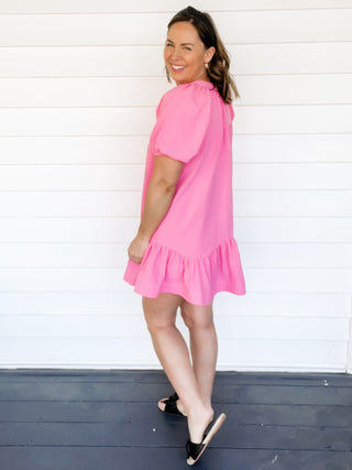 Padma Button Front Pink Dress  | Sisterhood Style Boutique