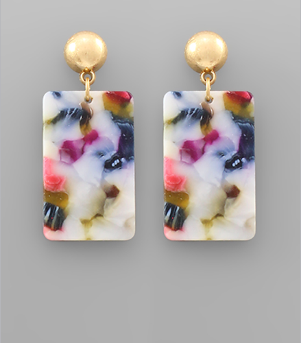 Acrylic Rectangle Dangle Earrings | Sisterhood Style Boutique