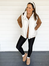 Load image into Gallery viewer, Ivory Zip Up Puffer Vest | Sisterhood Style Boutique