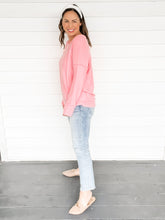 Load image into Gallery viewer, Tessa Soft Top Stitch Pink Knit Top | Sisterhood Style Boutique