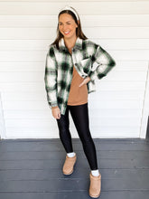 Load image into Gallery viewer, Shannon Hunter Green Plaid Shacket | Sisterhood Style Boutique