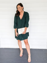 Load image into Gallery viewer, Vera Emerald Green Bubble Sleeve Dress | Sisterhood Style Boutique