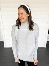 Load image into Gallery viewer, Georgia Grey Striped Stitching Sweater | Sisterhood Style Boutique