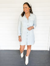 Load image into Gallery viewer, Charlotte Chambray Button Down Dress | Sisterhood Style Boutique
