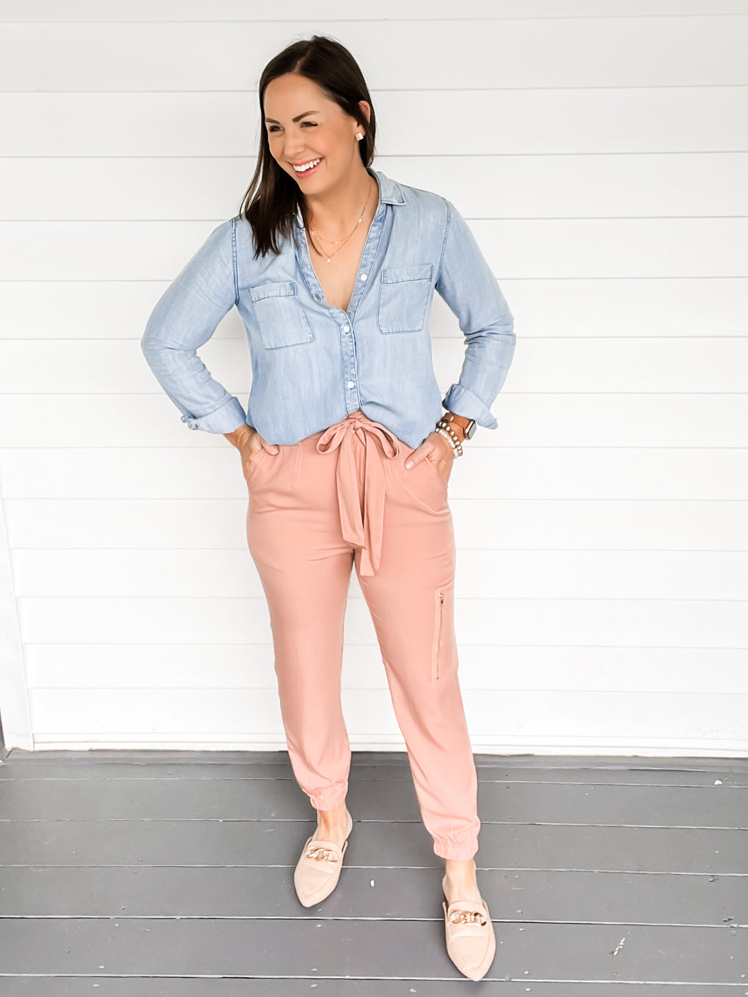 Becca Blush Jogger Pants | Sisterhood Style Boutique