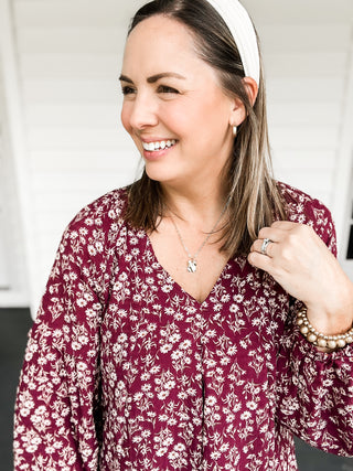 Flora Floral Print Dress Close Up | Sisterhood Style Boutique