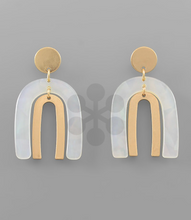 Load image into Gallery viewer, Acrylic Arch &amp; Disc Earrings