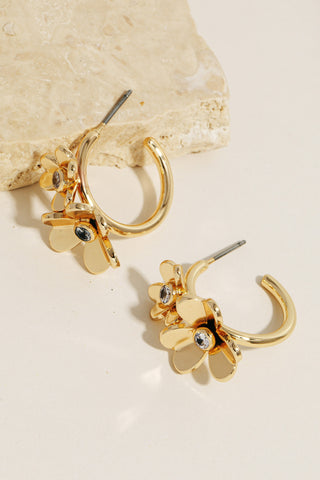 Mini Double Flower Hoop Earrings | Sisterhood Style Boutique