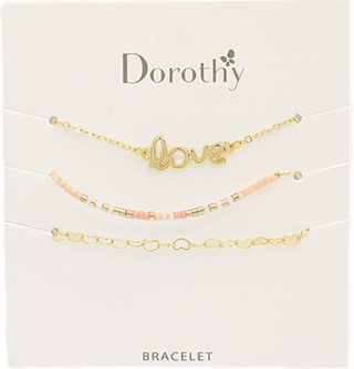 Love & Heart Delicate Bead Bracelet Set | Sisterhood Style Boutique