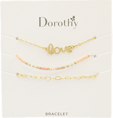 Love & Heart Delicate Bead Bracelet Set | Sisterhood Style Boutique