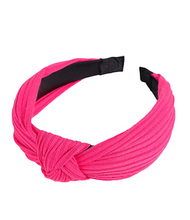 Load image into Gallery viewer, Knotted Rib Knit Headband Pink Fuchsia | Sisterhood Style Boutique