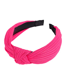 Knotted Rib Knit Headband Pink Fuchsia | Sisterhood Style Boutique