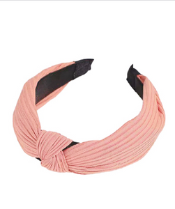 Knotted Rib Knit Headband Pink | Sisterhood Style Boutique