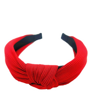 Load image into Gallery viewer, Knotted Rib Knit Headband Red | Sisterhood Style Boutique