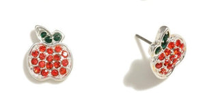 Close Up of Apple Earrings for Teachers | Sisterhood Style Boutique