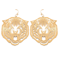 Load image into Gallery viewer, Tiger Filigree Gold Dangle Earrings | Sisterhood Style Boutique