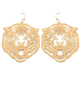 Tiger Filigree Gold Dangle Earrings | Sisterhood Style Boutique