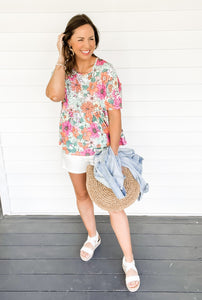 Daisy Floral Print Swing Top | Sisterhood Style Boutique