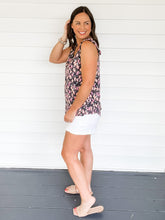Load image into Gallery viewer, Tina Navy Floral Sleeveless Top | Sisterhood Style Boutique
