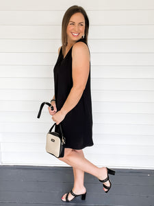 Jess V-Neck Sleeveless Black Dress | Sisterhood Style Boutique