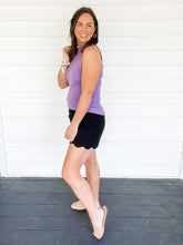 Load image into Gallery viewer, Nina White Purple High Neck Sleeveless Top | Sisterhood Style Boutique