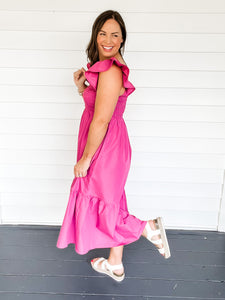 Franny Flutter Sleeve Maxi Dress | Sisterhood Style Boutique