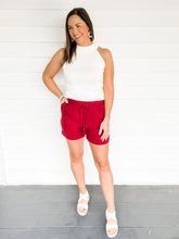 Load image into Gallery viewer, Missy Easy Breezy Navy Red Gauze Shorts | Sisterhood Style Boutique