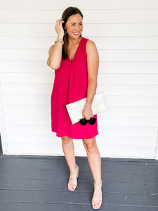 Jess V-Neck Sleeveless Pink Dress | Sisterhood Style Boutique