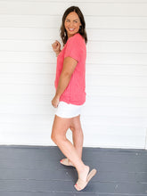 Load image into Gallery viewer, Rebecca Rib Knit Pink Short Sleeve Top | Sisterhood Style Boutique