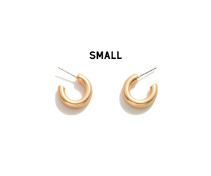 Matte Gold Hoop Earrings | Sisterhood Style Boutique