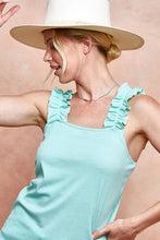 Load image into Gallery viewer, Riley Ribbed Ruffle Tank Top
