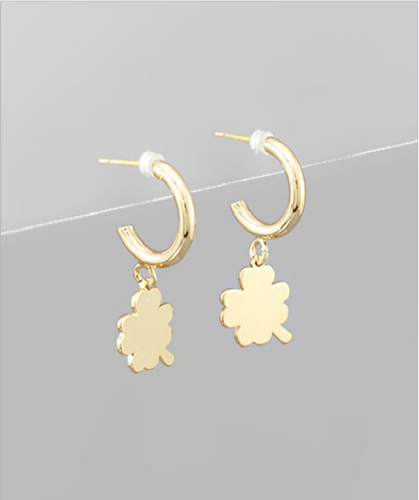 Lucky Gold Shamrock Earrings | Sisterhood Style Boutique