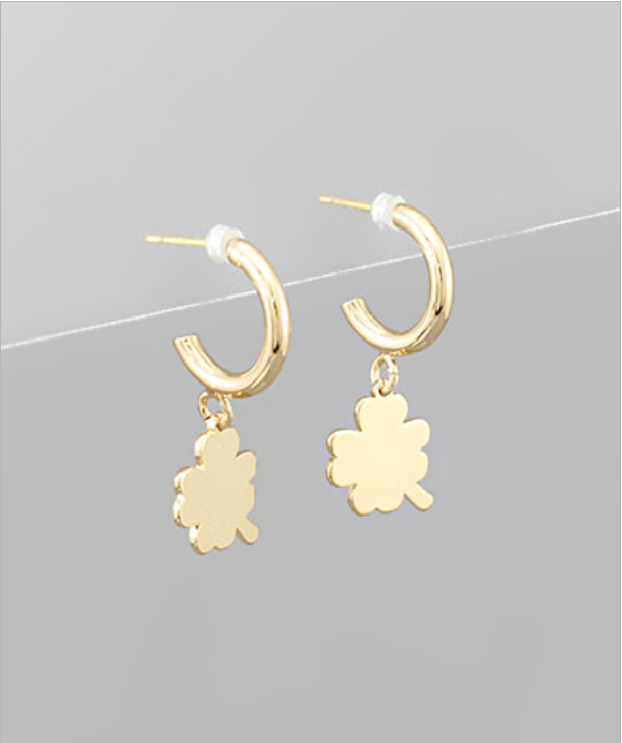 Lucky Gold Shamrock Earrings | Sisterhood Style Boutique