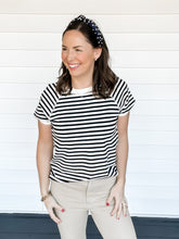 Load image into Gallery viewer, Bridget Navy Striped Knit Top | Sisterhood Style Boutique