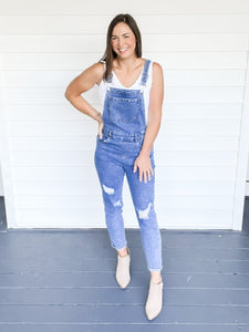 Dylan Distressed Denim Overalls | Sisterhood Style Boutique