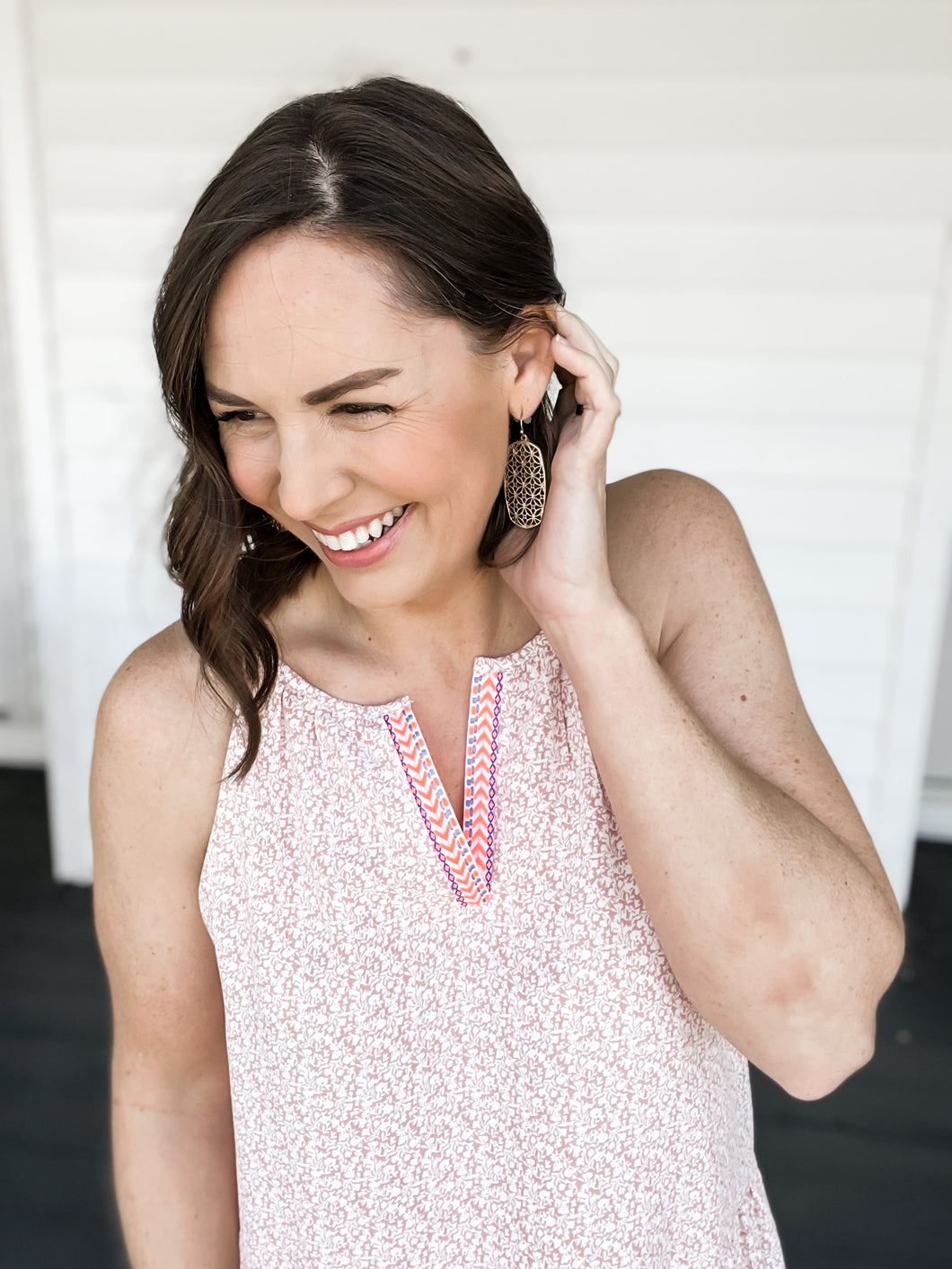 Maya Embroidered Floral Sleeveless Top | Sisterhood Style Boutique