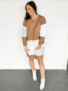 Camie Color Block Sweater Dress | Sisterhood Style Boutique
