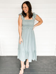 Arabella Smocked Midi Dress | Sisterhood Style Boutique
