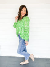 Load image into Gallery viewer, Kelly Green Floral Print Top | Sisterhood Style Boutique